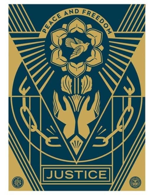 Shepard Fairey - Peace and Freedom - 2024